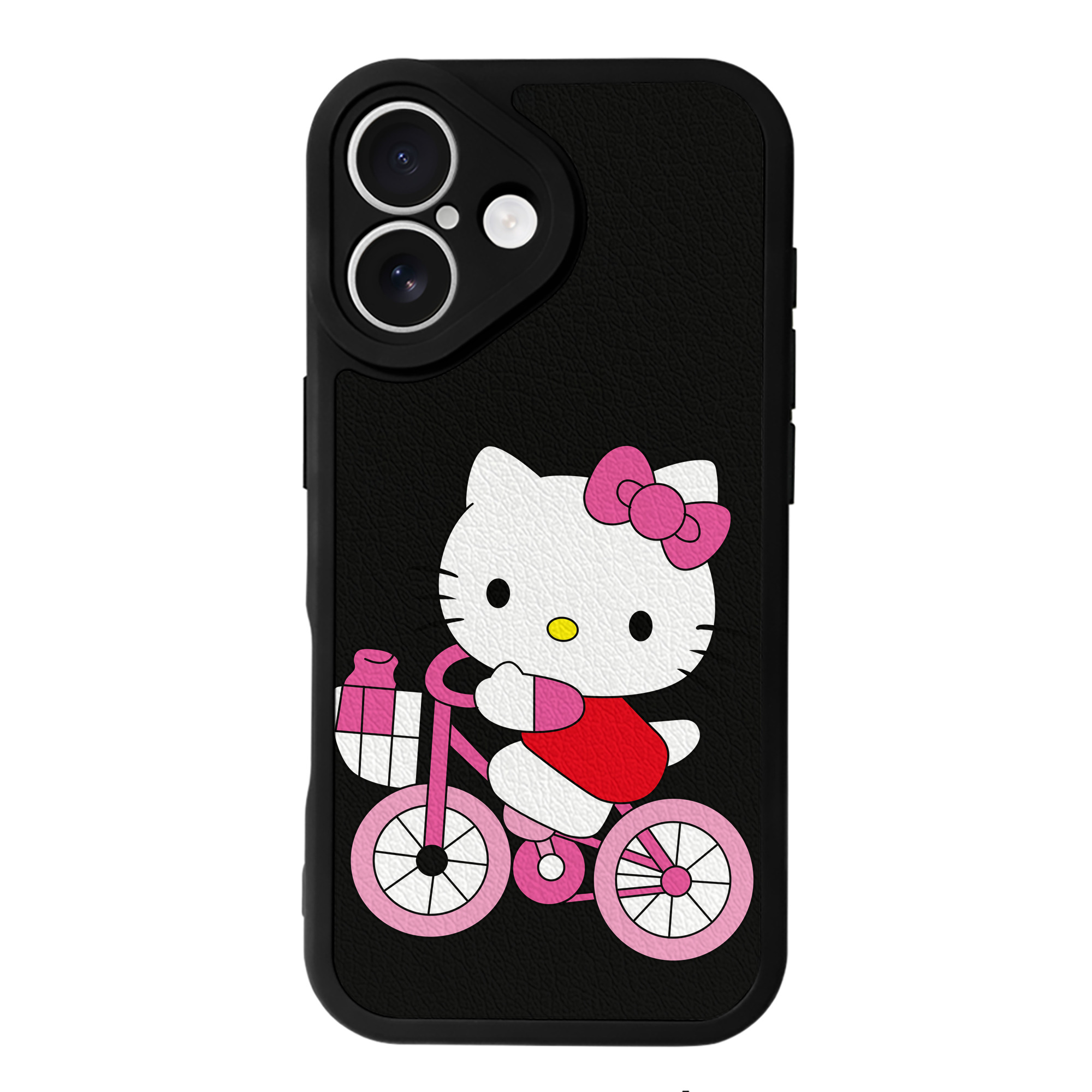 （画像用） Hello Kitty ハローキティ 【iPhone 16シリーズ対応】シリコンスマホケース（レザー調） 材質：シリコン